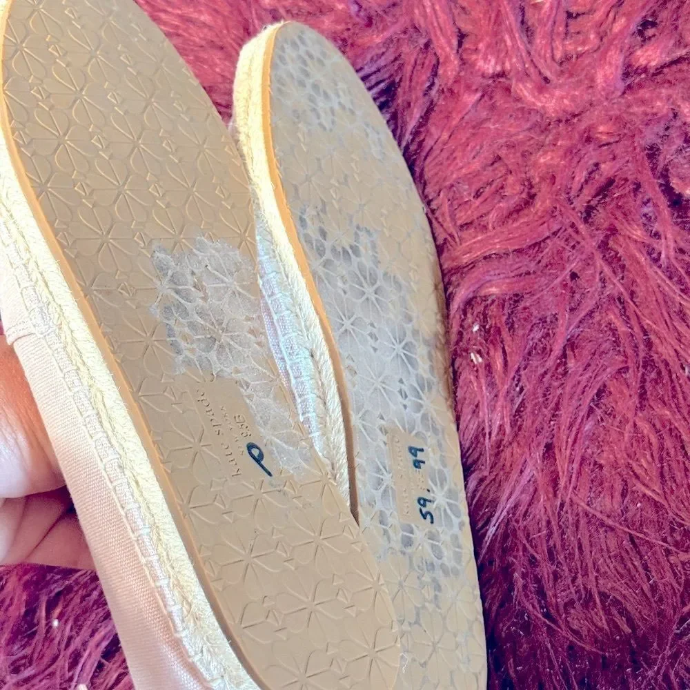 Kate Spade Beige Giraffe Embroidered‎ Espadrilles Sz 9B